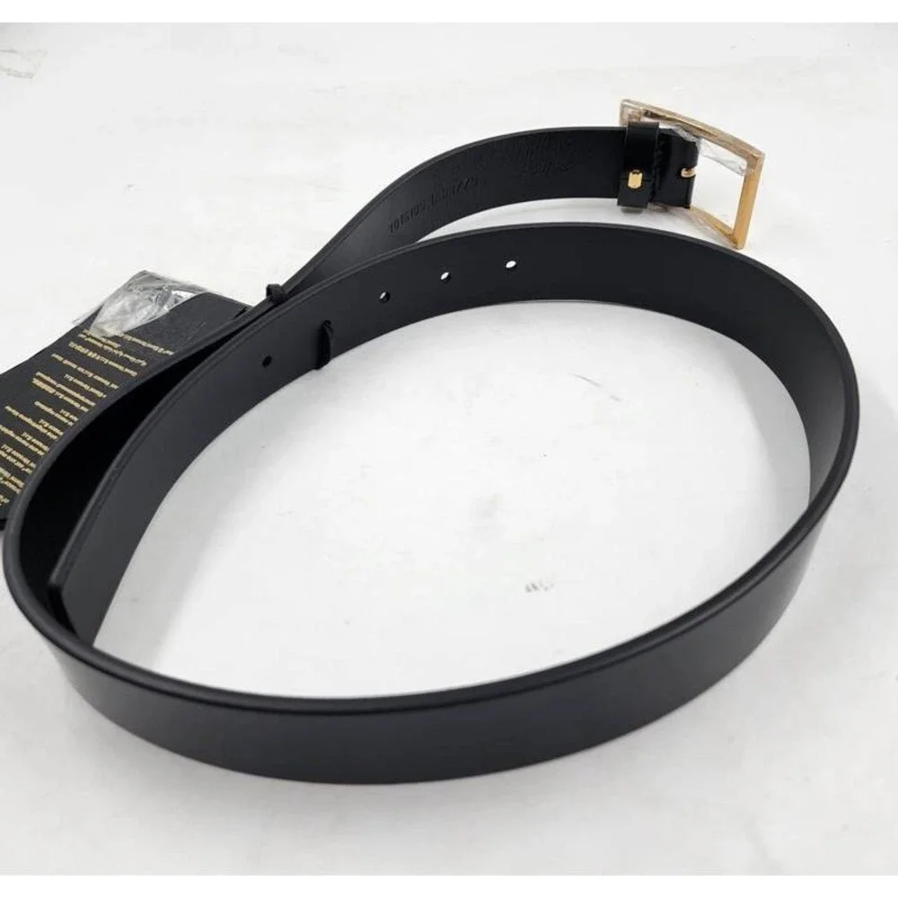 Versace Greca Belt Men's 80/32 Black Buckle Closure